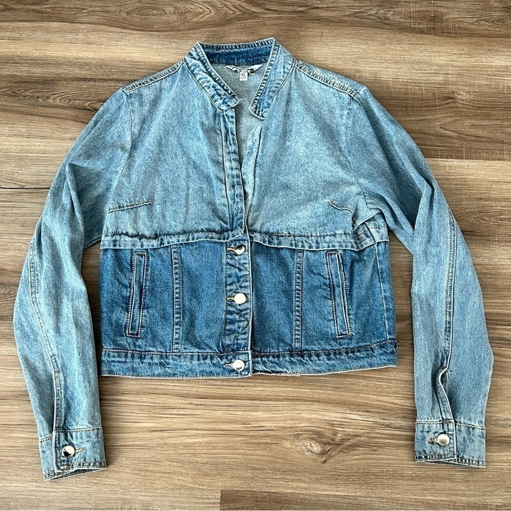 Jessica Taylor Mix Denim Jean Jacket Women Size XL